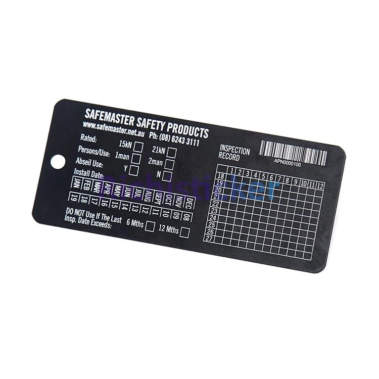 Placas de nombre de aluminio anodizado negro