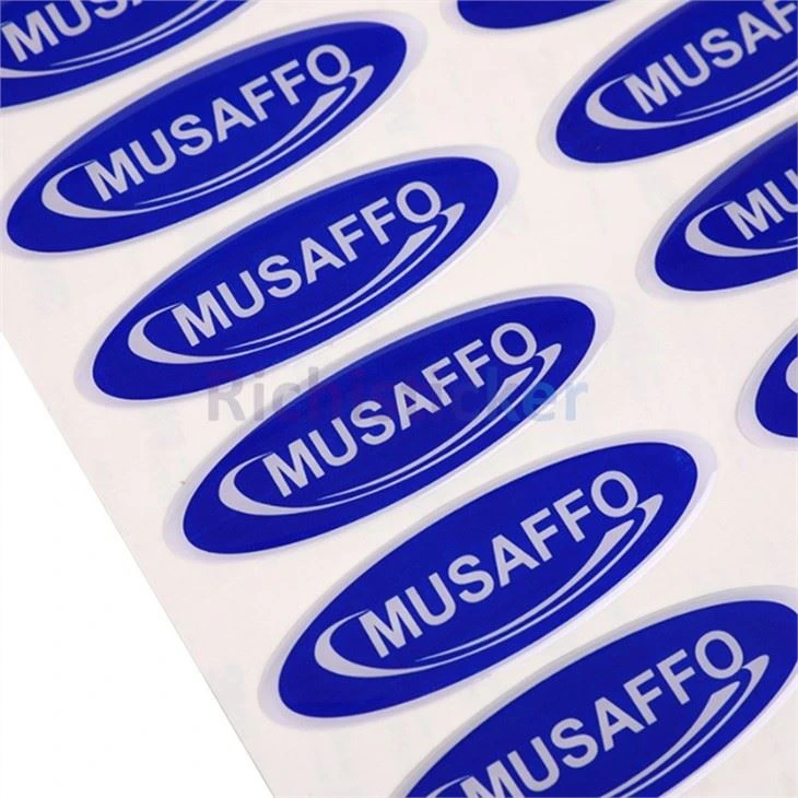 Die Cut Clear Gel Epoxy Stickers