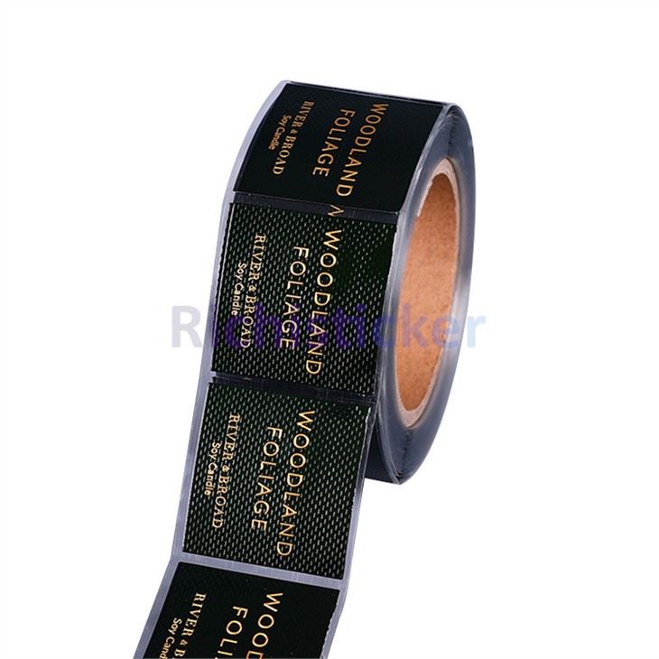 Metal Foil Embossed Wine Bottle Labels