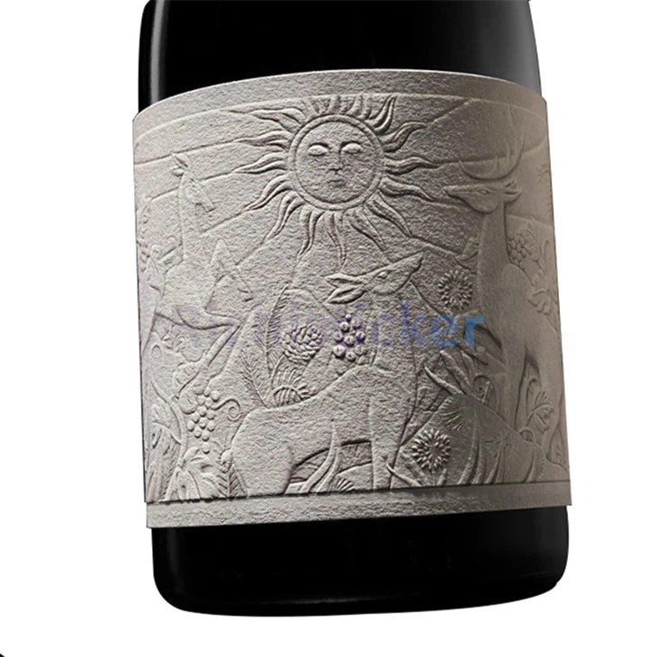 Pegatinas de bronceado de vino en relieve de vino de seda