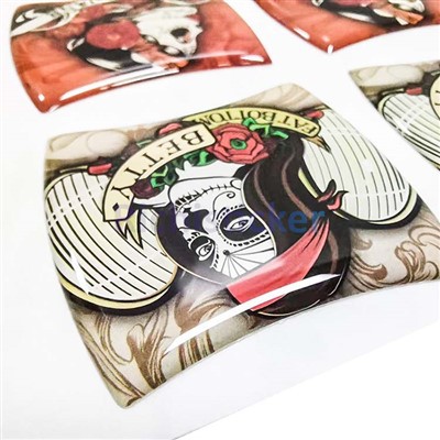 Etiquetas de calcomanías epoxi de revestimiento de domo 3D