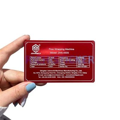 Placas de identificación de aluminio de grabado con láser