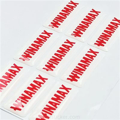 Pegatizas de domo de resina epoxi